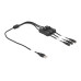 Delock USB-Kabel USB-AStecker zu 3x DC 5.5 x 2.1 mm Mit Schalter