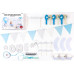Partydeco Partyset 1st Birthday silber 9-teilig, Silber, Blau