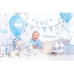 Partydeco Partyset 1st Birthday silber 9-teilig, Silber, Blau