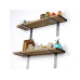 Woody Fashion Wandregal LAM006 2 Stück, 60 x 16 x 14 cm, Walnuss
