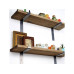 Woody Fashion Wandregal LAM006 2 Stück, 60 x 16 x 14 cm, Walnuss