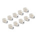 Delock Keystone-Modul RJ45 zu LSA Cat.6A Weiss, 10 Stück