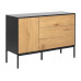 AC Design Sideboard Seaford 120 x 40 x 82 cm, Nature/Schwarz