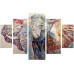 Wallxpert Bild Elefant 5-teilig, 92 x 56 cm Wallxpert Bild Elefant 5-teilig, 92 x 56 cm