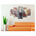 Wallxpert Bild Elefant 5-teilig, 92 x 56 cm Wallxpert Bild Elefant 5-teilig, 92 x 56 cm