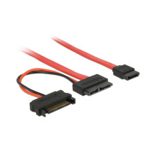 Delock Slim-SATA-Kabel rot, SATA Strom, 30 cm