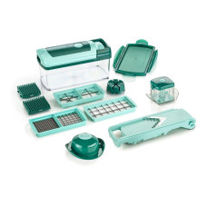 Genius Gemüseschneider Nicer Dicer Fusion + Slicer 13-teilig, Grün