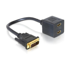 Delock 2-Port Signalsplitter DVI-D - HDMI