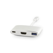 LMP Multiadapter USB-C – HDMI, USB 3.0 Silber LMP Multiadapter USB-C – HDMI, USB 3.0 Silber