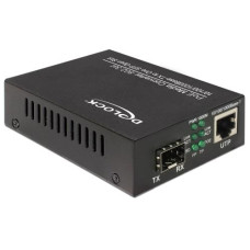 Delock Medienkonverter SFP - RJ45 1Gbps mit PoE+