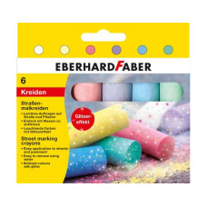 Eberhard Faber Strassenmalkreide Glitzer, 6 Stück