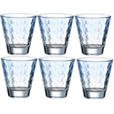 Leonardo Trinkglas Optic Pastell 215 ml, 6 Stück, Blau