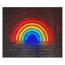 Vegas Lights LED Dekolicht Neon Sign Regenbogen 45 x 26 cm