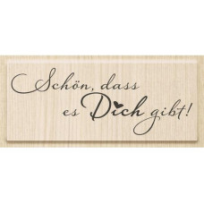Heyda Motivstempel Schön dass es Dich gibt Hellbraun
