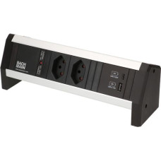 Bachmann Tischsteckdosenleiste DESK 1, 2x T13, 1x USB A/C