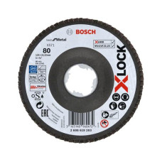 Bosch Professional Fächerschleifscheibe X-LOCK Best for Metal K80 125 mm