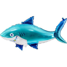 Partydeco Folienballon Shark Blau