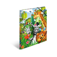 HERMA Gummibandmappe Dschungel A4, Grün/Hellgrün/Mehrfarbig