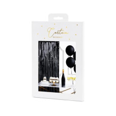 Partydeco Partyaccessoire Vorhang 90 x 250 cm, Schwarz Partydeco Partyaccessoire Vorhang 90 x 250 cm, Schwarz