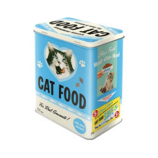 Nostalgic Art Vorratsdose Cat Food 3 l, Blau/Schwarz/Weiss