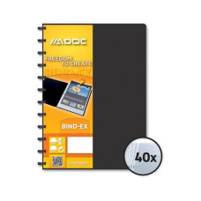 Adoc Sichtbuch Bind-Ex A4, 40 Taschen, Schwarz