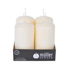 müller Kerzen Stumpenkerze 9 x 4.8 cm, Crème, 4 Stück müller Kerzen Stumpenkerze 9 x 4.8 cm, Crème, 4 Stück