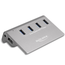 Delock USB-Hub 64181 USB 3.1 - 4x USB-A / 1x Ladeanschluss