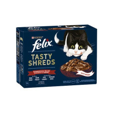 Felix Nassfutter Tasty Shred Original mit Fleisch in Gelee, 10x80g