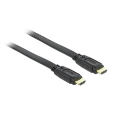 Delock Kabel flach HDMI - HDMI, 2 m, Schwarz