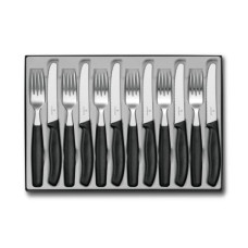 Victorinox Besteck-Set 12-teilig, Schwarz/Silber