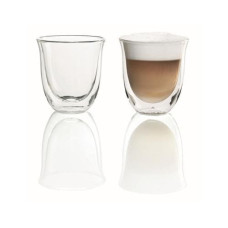 De'Longhi Cappuccino Becher 190 ml, 2 Stück, Transparent