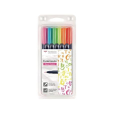 Tombow Fineliner Fudenosuke NEON 6er Set