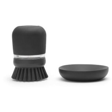 Brabantia Spülbürste mit Seifenspender Dunkelgrau Brabantia Spülbürste mit Seifenspender Dunkelgrau