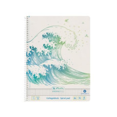 Herlitz Schreibblock GREENline A4, Kariert, Welle Herlitz Schreibblock GREENline A4, Kariert, Welle