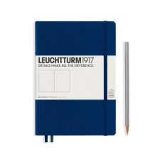 Leuchtturm Notizbuch Medium A5, Blanko, 2-teilig, Marineblau Leuchtturm Notizbuch Medium A5, Blanko, 2-teilig, Marineblau