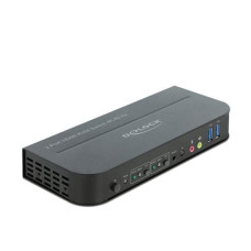 Delock KVM Switch 2 Port HDMI mit USB 3.0 und Audio 4k 60Hz