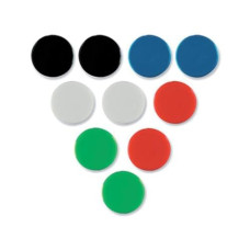 Nobo Haftmagnet Ø 2 cm 10 Stück, Mehrfarbig