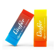 Läufer Radiergummi Plast Color 2 Stück, Blau/Gelb/Rot