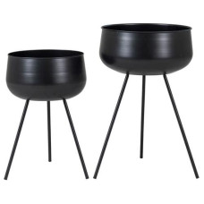 House Nordic Pflanzengefäss Ardola 2er Set, Schwarz