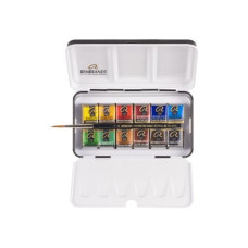 Rembrandt Aquarellfarbe Water colour box 12 Näpfchen, Mehrfarbig