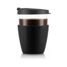 Bodum Thermobecher Joycup 400 ml, Schwarz/Transparent