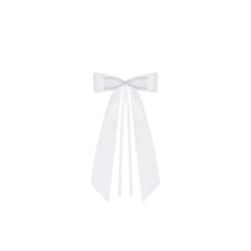 Partydeco Hochzeitsaccessoire Autodeko Schleife Satin 14 cm, Weiss Partydeco Hochzeitsaccessoire Autodeko Schleife Satin 14 cm, Weiss