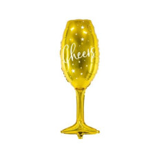 Partydeco Folienballon Glass Gold