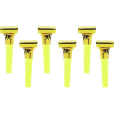 Partydeco Partypfeife Gold, 6 Stück Partydeco Partypfeife Gold, 6 Stück