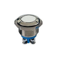 Velleman Drucktaster Edelstahl 19 mm, flach 48 V DC / 2 A
