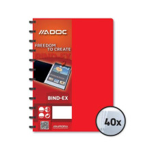 Adoc Sichtbuch Bind-Ex A4, 40 Taschen, Rot