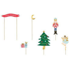 Partydeco Caketopper Nussknacker 8.5-19 cm, 6 Stk. Partydeco Caketopper Nussknacker 8.5-19 cm, 6 Stk.