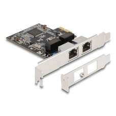 Delock Netzwerkkarte 2xRJ45 Gigabit PCI-Express x1