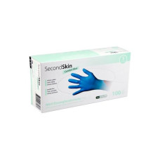 SecondSkin Einweghandschuh Nitrili Comfort S, Blau, 100 Stück SecondSkin Einweghandschuh Nitrili Comfort S, Blau, 100 Stück