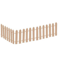 HobbyFun Mini-Utensilien Garten Zaun 25 x 5 cm, Natur